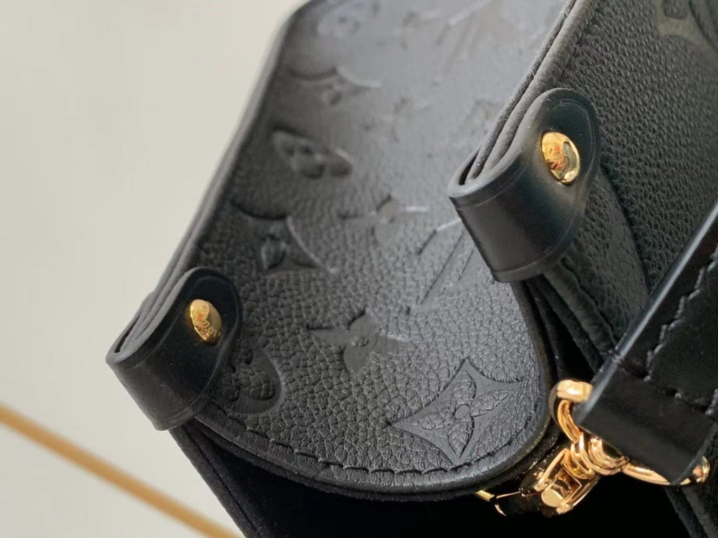 LOUIS VUITTON ONTHEGO PM 25 BLACK MONOGRAM EMPREINTE GIANT CANVAS
