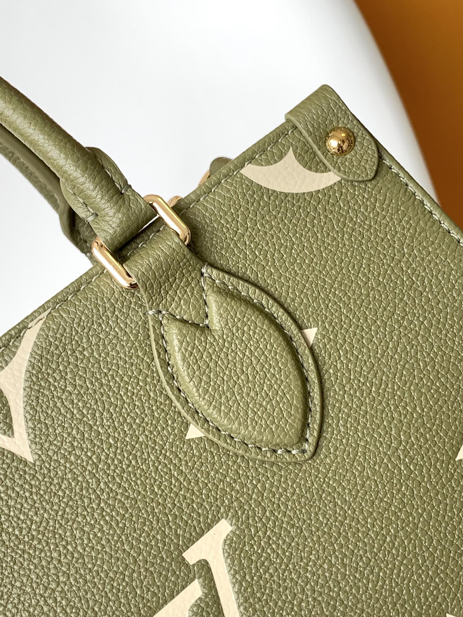LOUIS VUITTON ONTHEGO PM 25CM GREEN WHITE