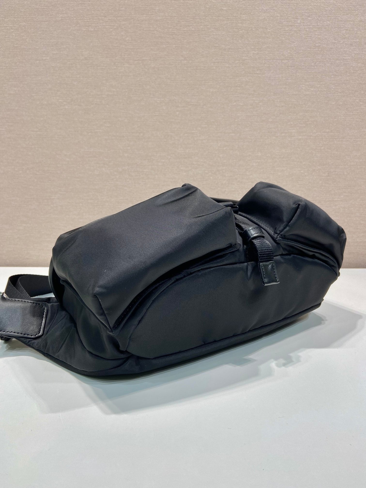 PRADA BELT BAG 27 IN BLACK RE-NYLON