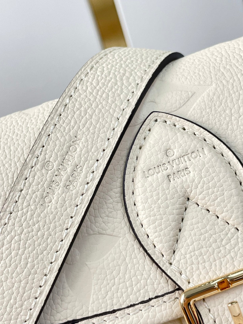 LOUIS VUITTON DIANE 23 IN CREAM MONOGRAM EMPREINTE LEATHER