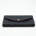 LOUIS VUITTON LV SARAH WALLET MONOGRAM EMPREINTE LEATHER 19CM BLACK RED