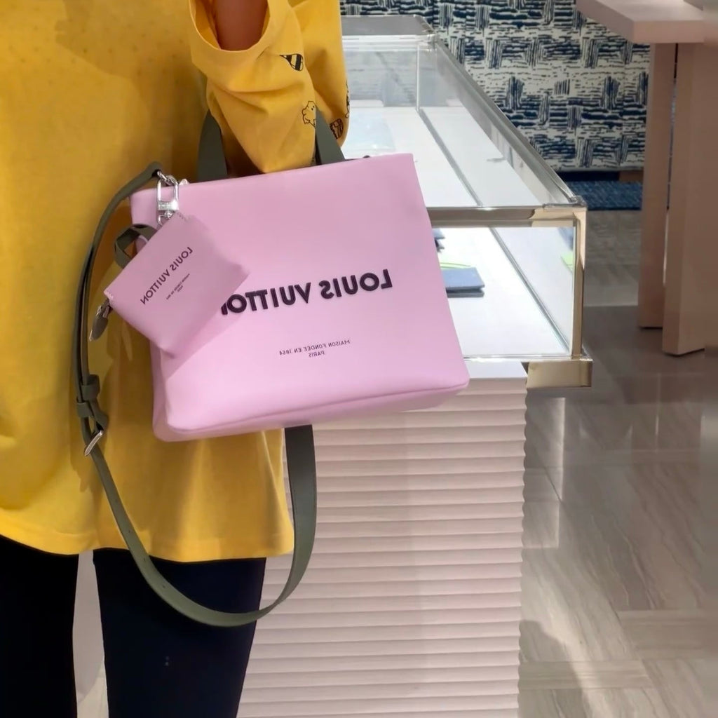 LOUIS VUITTON LV 25S MINI SHOPPER BAG CHARM IN PINK CALFSKIN