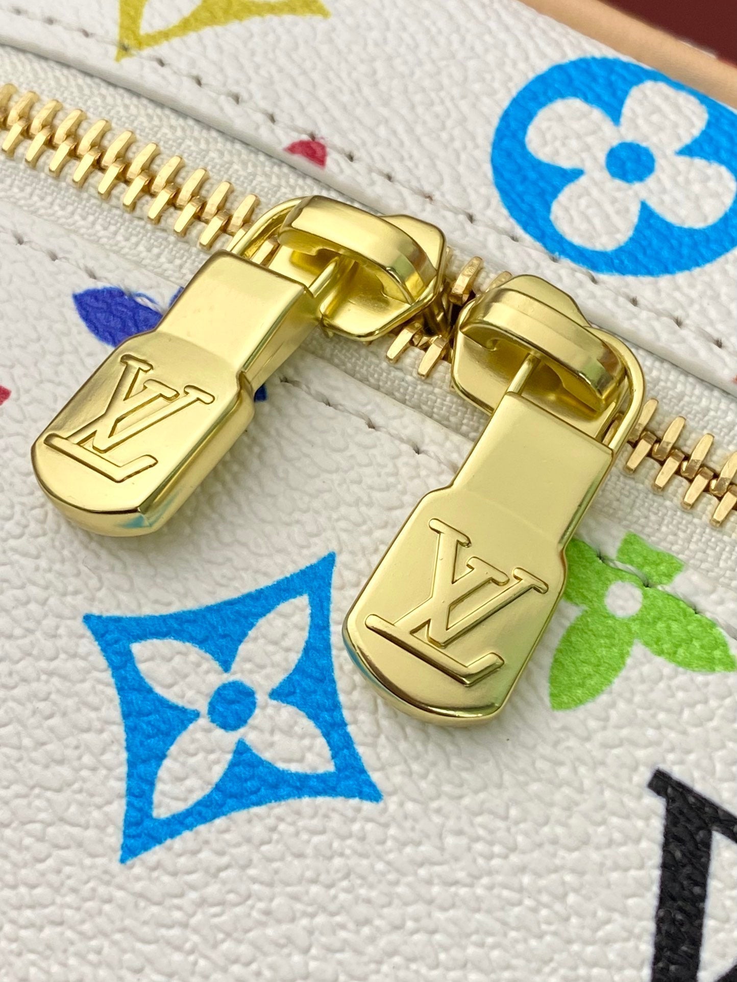 LOUIS VUITTON NICE NANO 14 IN MULTICOLOR MONOGRAM CANVAS GOLD ZIPPER