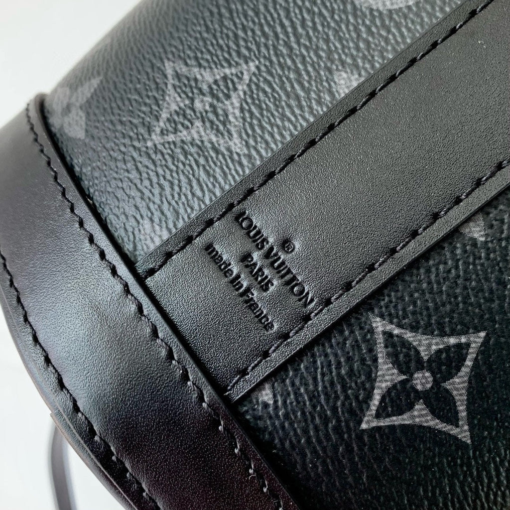 LOUIS VUITTON ENVELOPE POUCH 18 IN BLACK MONOGRAM ECLIPSE CANVAS