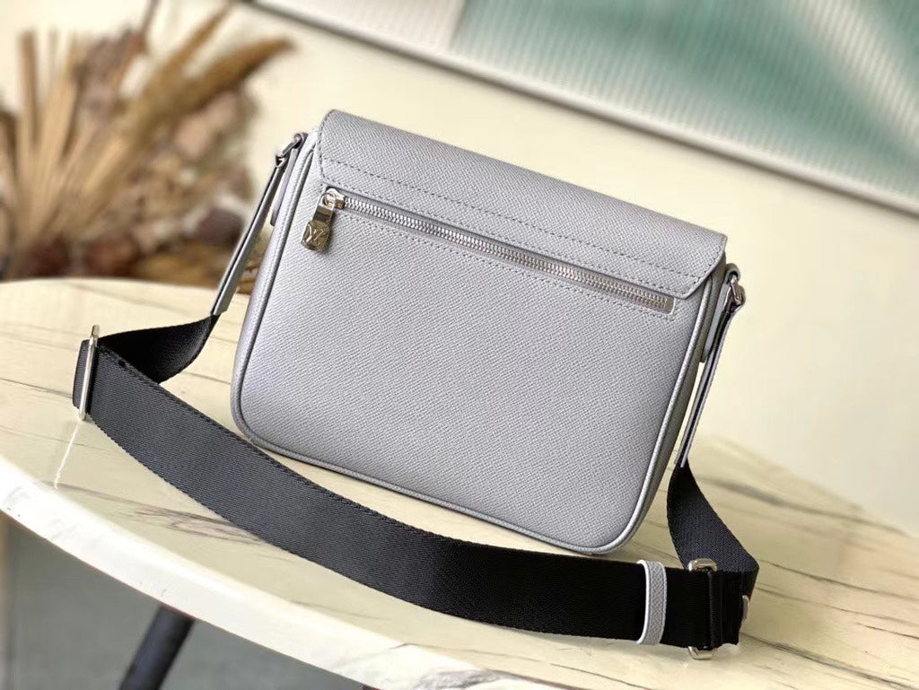 LOUIS VUITTON DISTRICT PM 26 IN DOVE GRAY CALFSKIN
