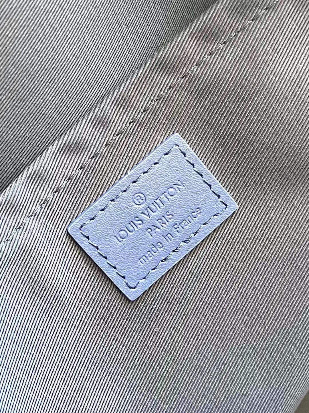 LOUIS VUITTON SAC PLAT 24H 41 IN SAPPHIRE BLUE MONOGRAM EMBOSSED TAURILLON