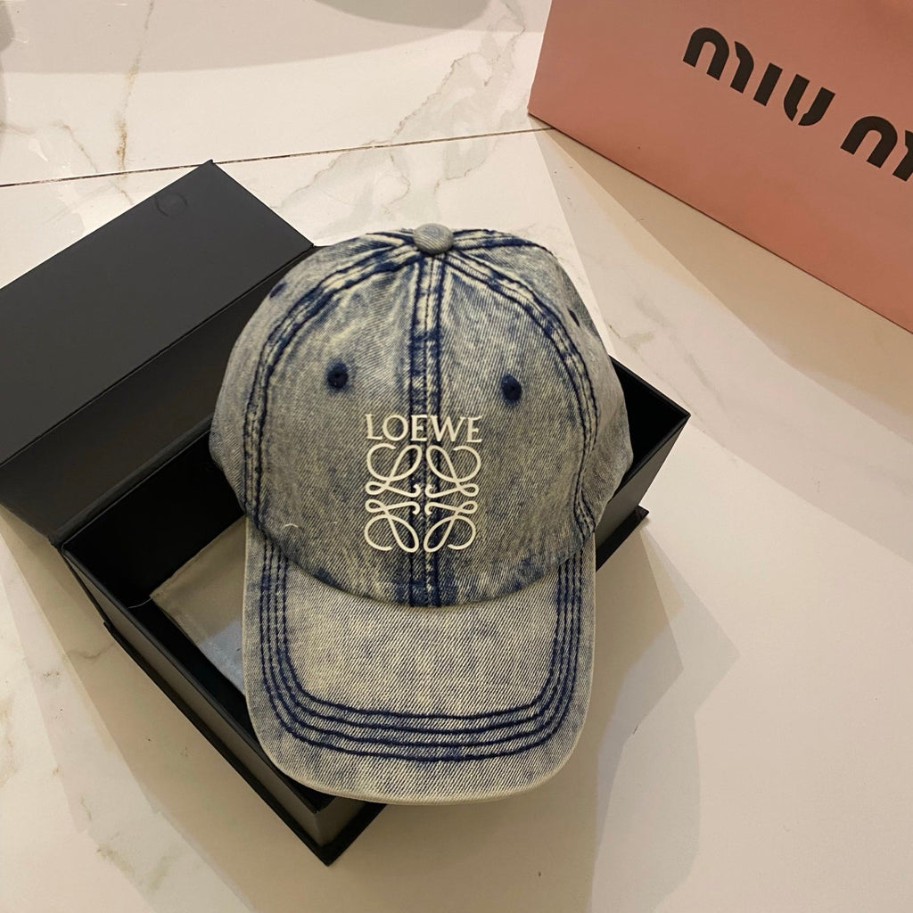 Loewe Washed Denim Baseball Cap